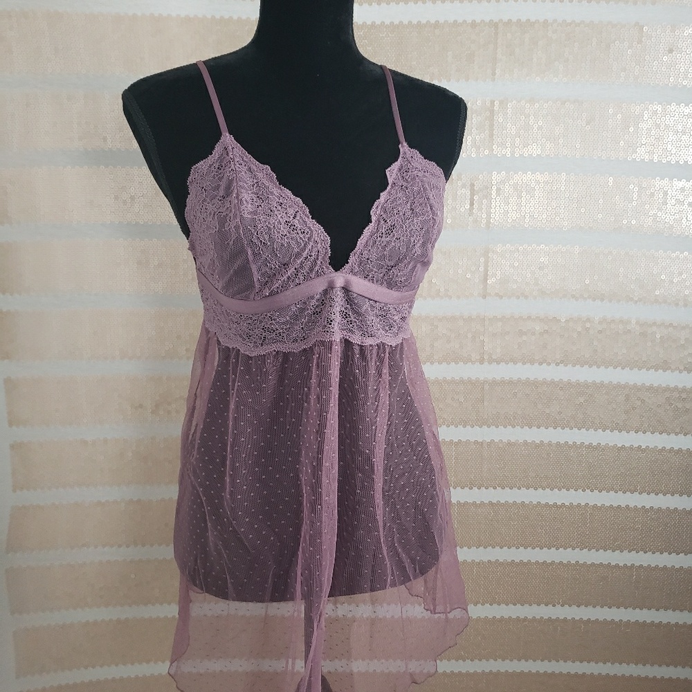 Victoria's Secret Lavender Lace Chemise